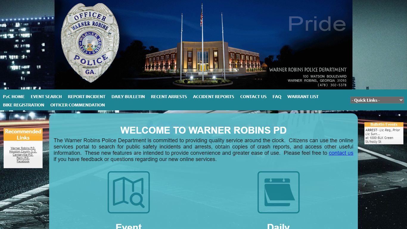 Warner Robins Police Department P2C